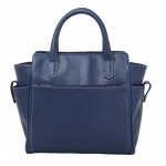 Beau Design Stylish  Blue Color Imported PU Leather Casual Handbag With Double Handle For Women's/Ladies/Girls